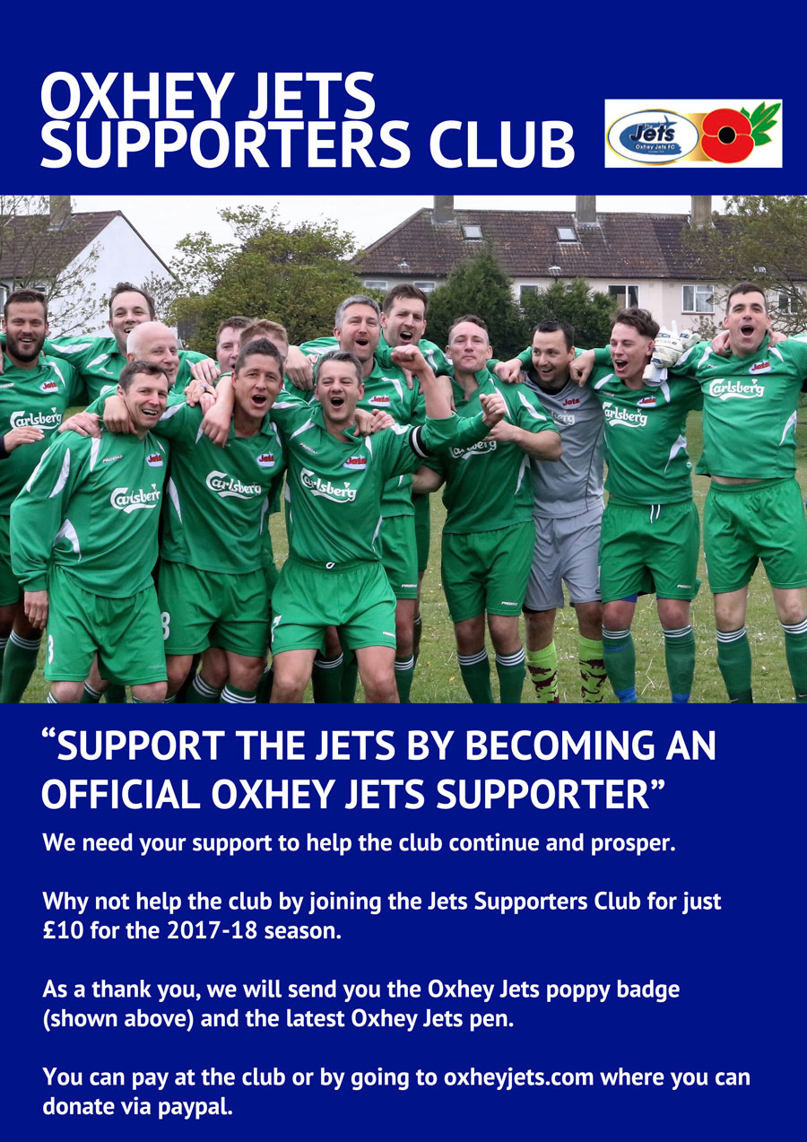 Oxhey Jets Supporters Club 2017-18