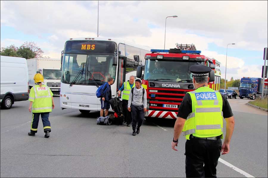 Emergency services helped to protect the Jets coach