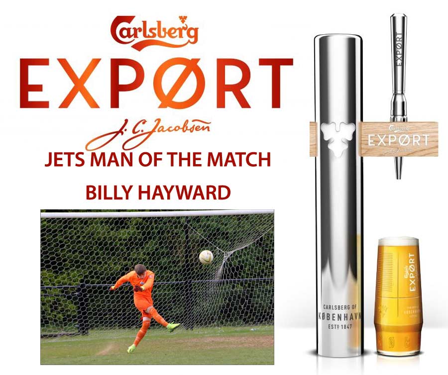 JETS MAN OF THE MATCH BILLY HAYWARD